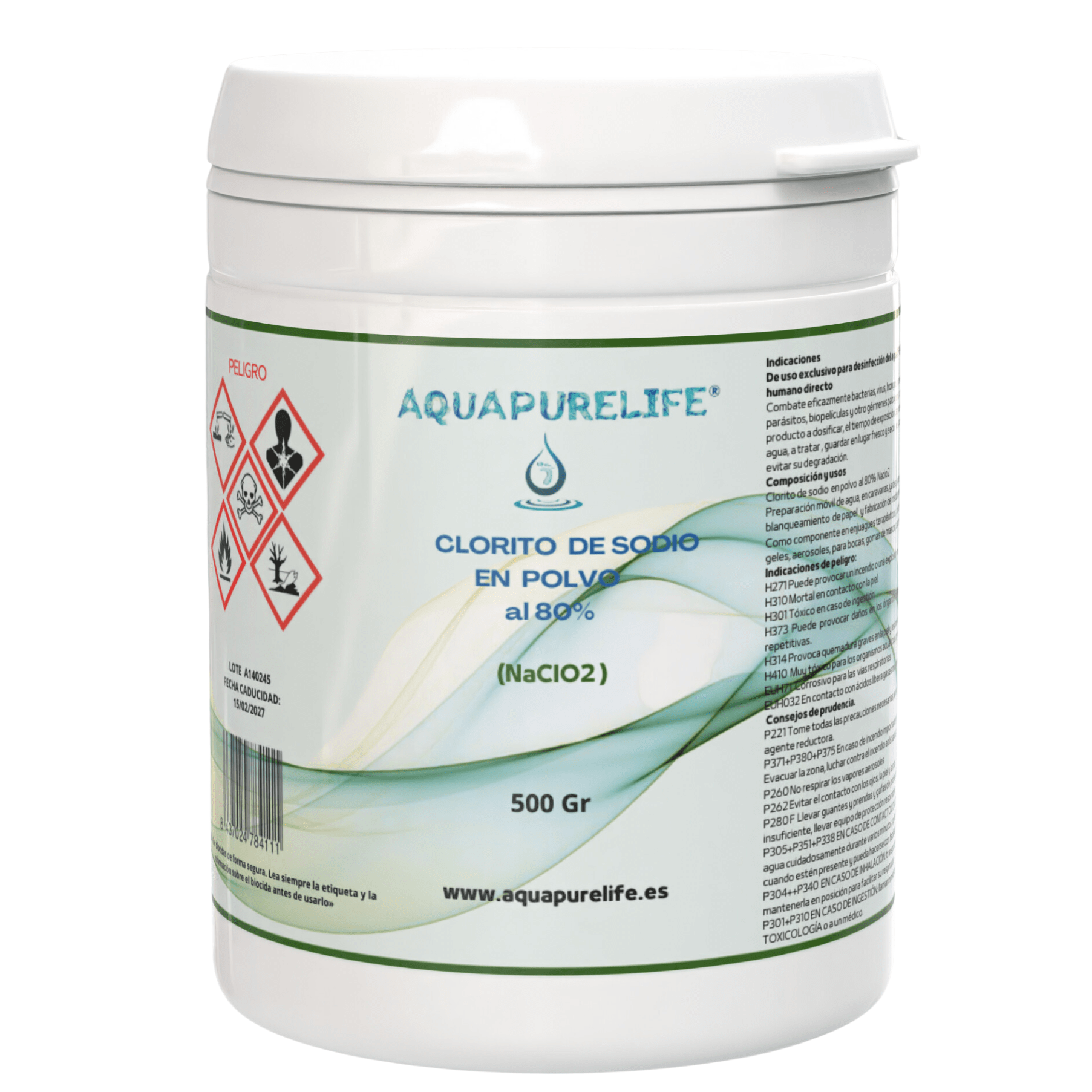 Clorito de Sodio en Polvo - aquapurelife