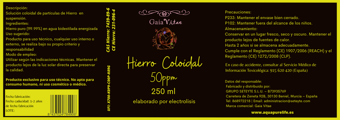 Fer colloïdal – Verre ambré | Aquapurelife