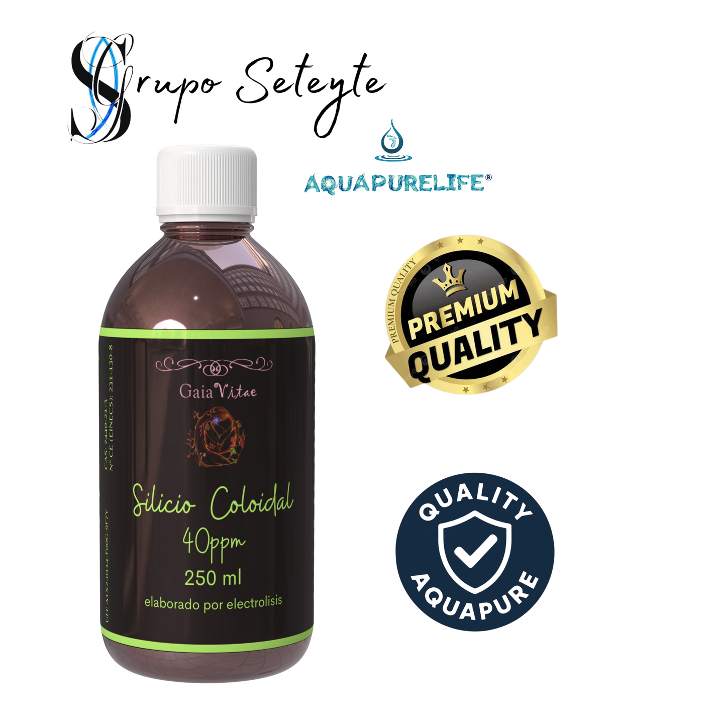 Silicium colloïdal – Verre ambré | Aquapurelife