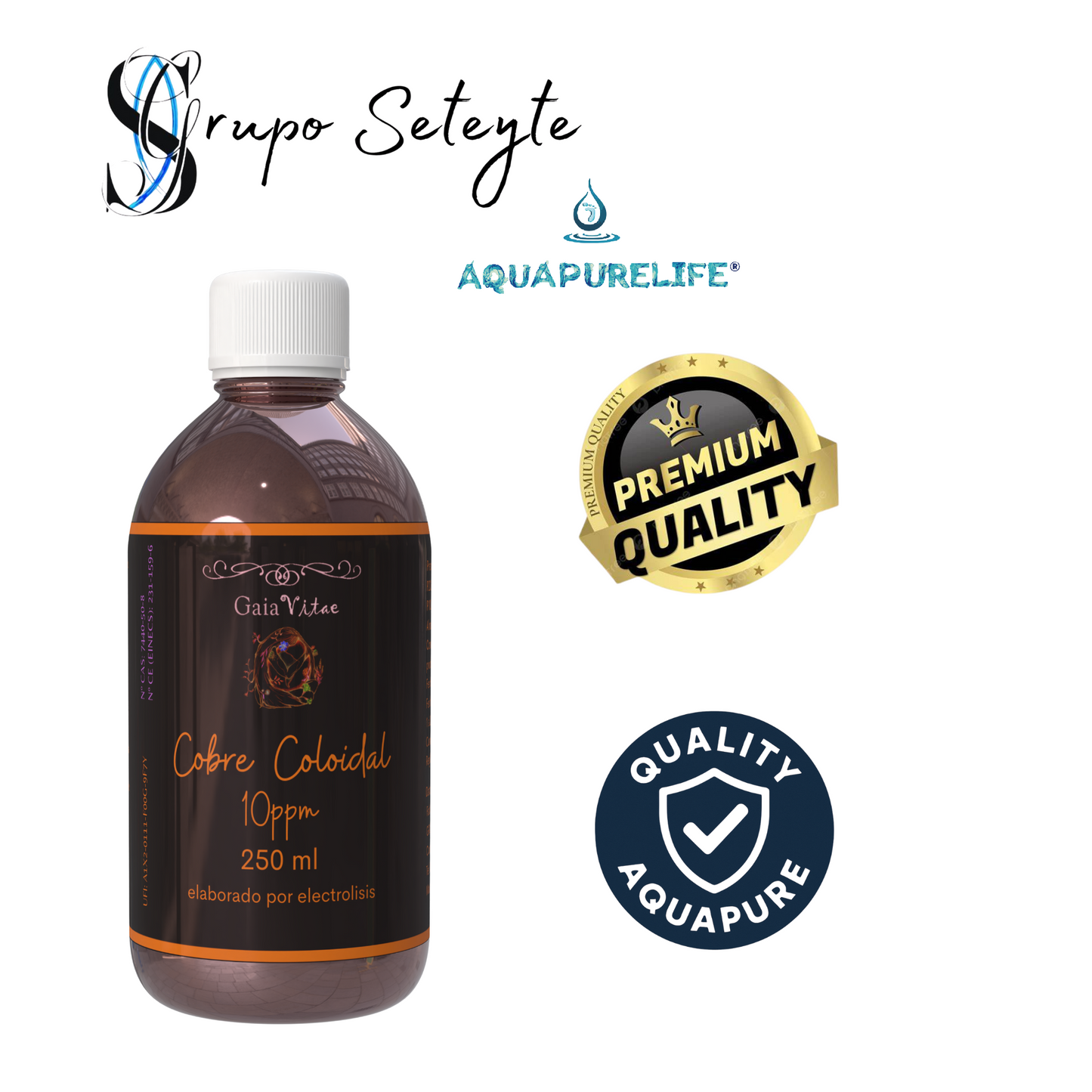 Cuivre colloïdal – Verre avec bouchon doseur | Aquapurelife