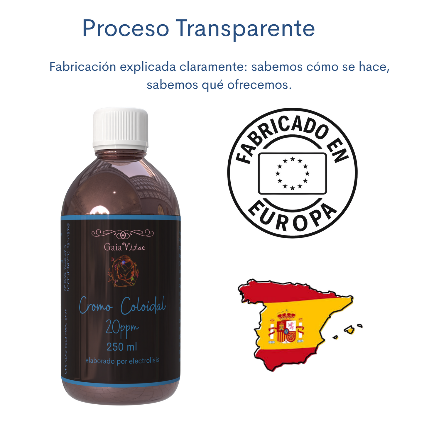 Chrome colloïdal 20 ppm – Verre opaque | Aquapurelife