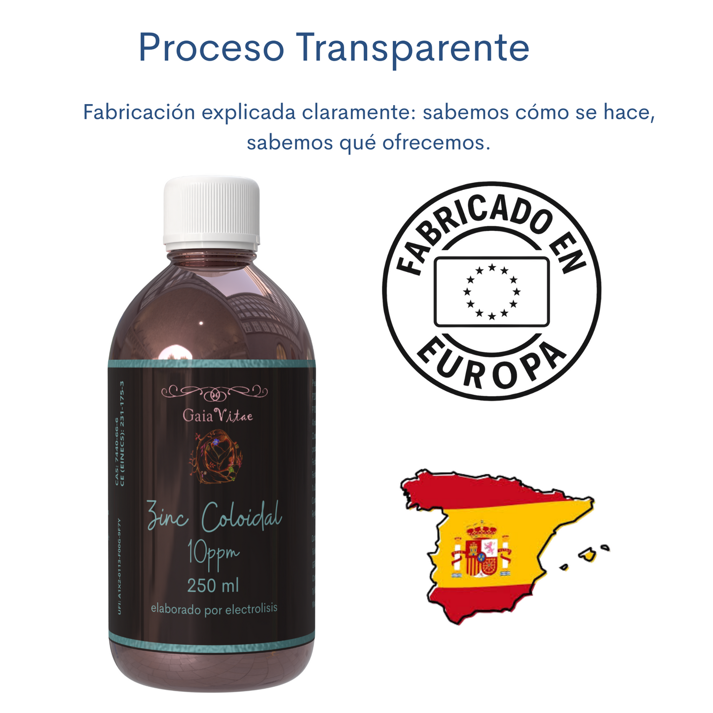 Zinc colloïdal – Verre ambré avec bouchon doseur | Aquapurelife