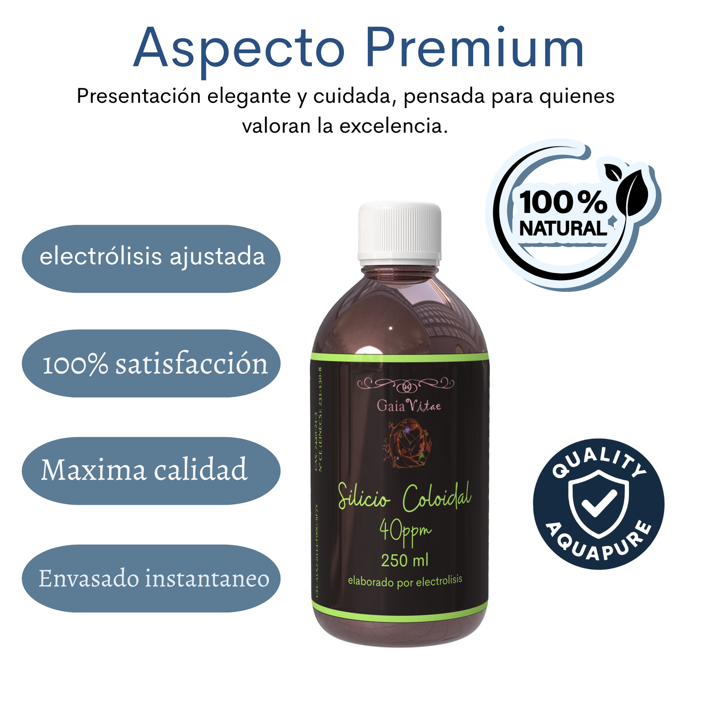 Silicium colloïdal – Verre ambré | Aquapurelife