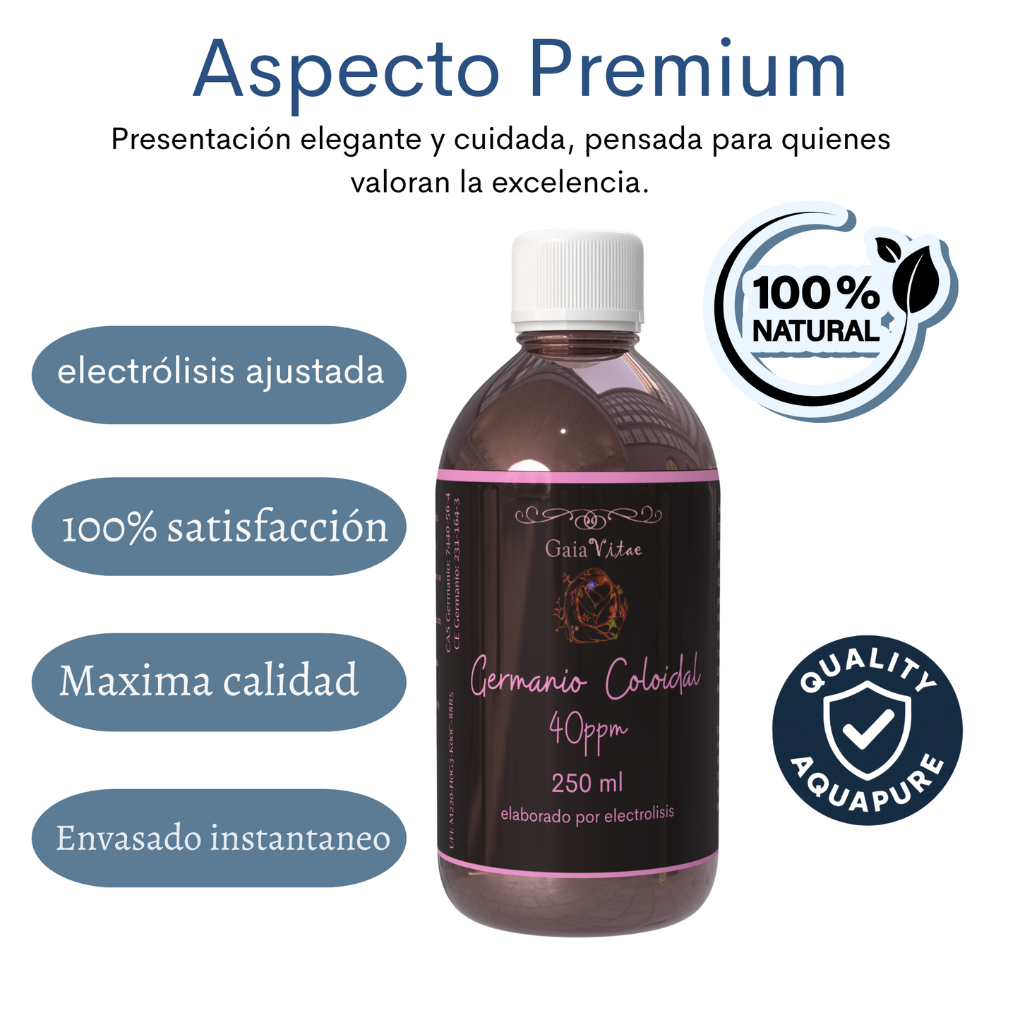 Germanium colloïdal 40 ppm – Verre ambré | Aquapurelife