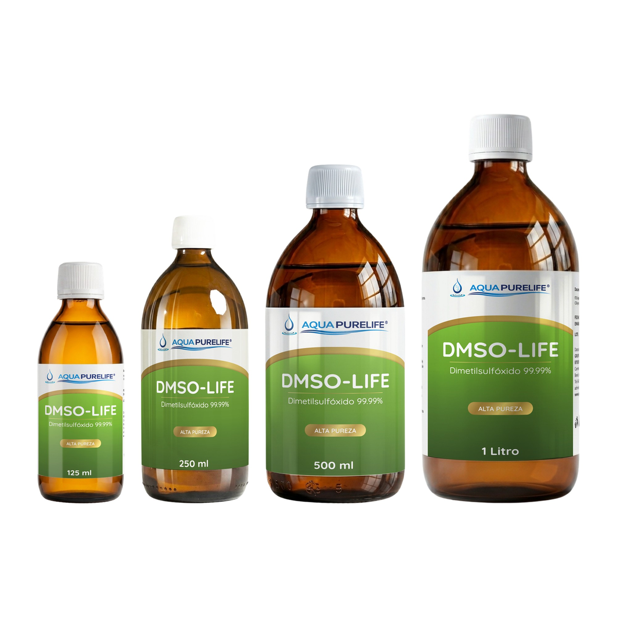 DMSO 99,9 % en lotes de botellas de vidrio ámbar – Aquapurelife