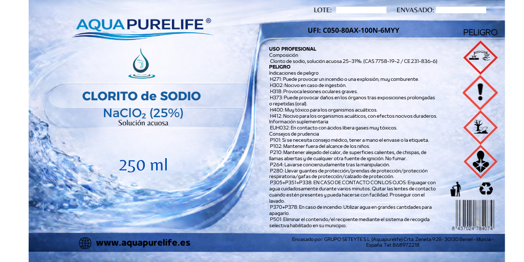 Clorito de Sodio 25%