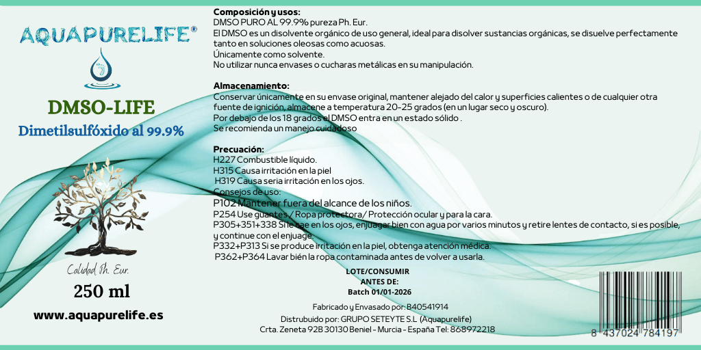 Dmso (Dimetilsulfóxido) - aquapurelife