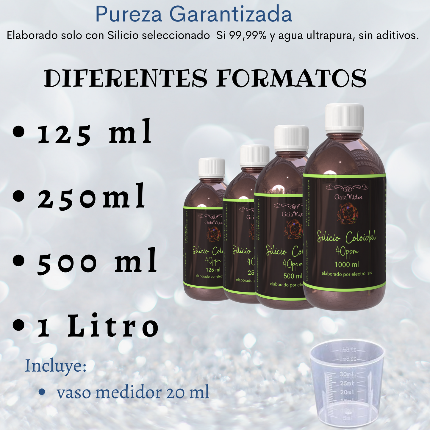 Silicio Coloidal – Vidrio Ámbar | Aquapurelife