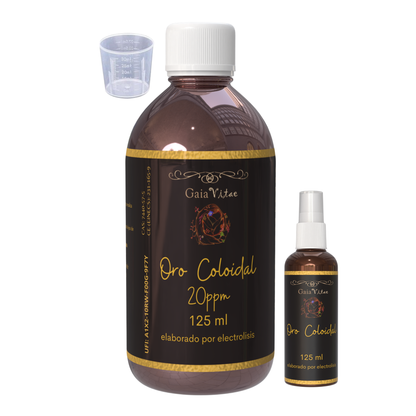 Or colloïdal 20 ppm – Bouteille en verre ambré | Aquapurelife