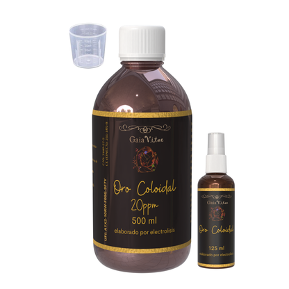 Or colloïdal 20 ppm – Bouteille en verre ambré | Aquapurelife