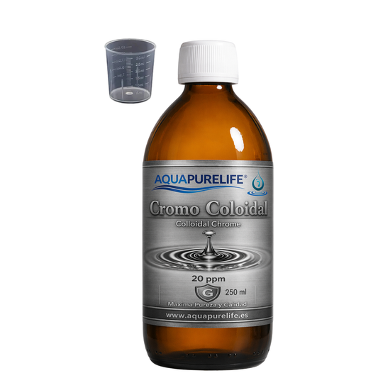 Chrome colloïdal 20 ppm – Verre opaque | Aquapurelife