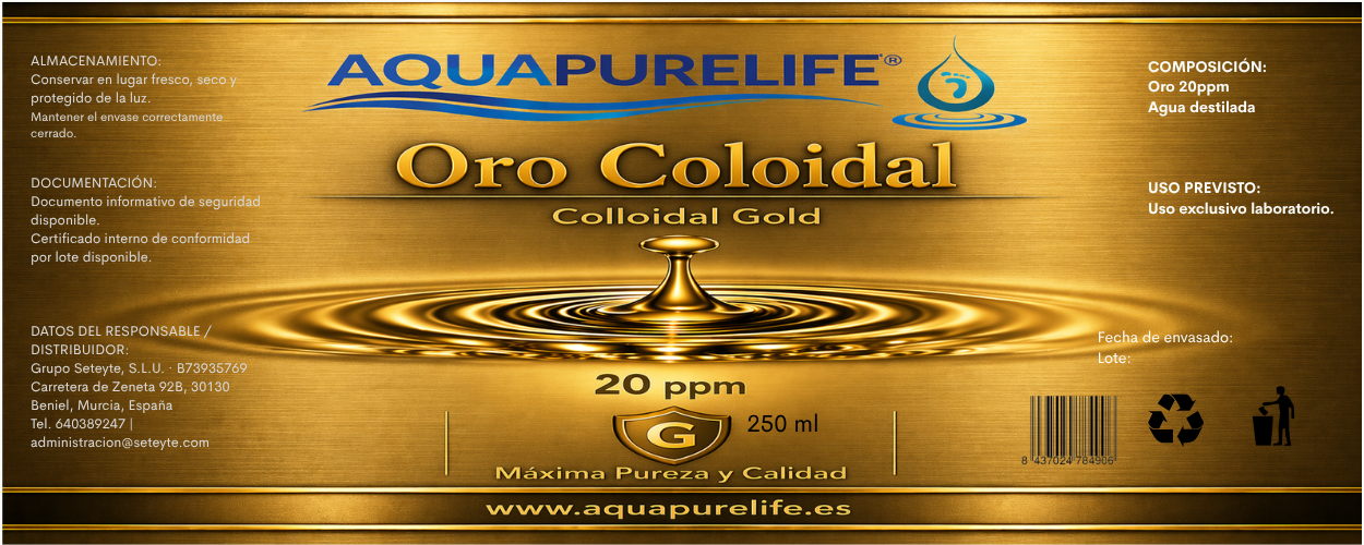 Oro Coloidal 20 PPM