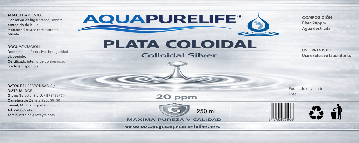 Plata Coloidal – Vidrio Ámbar con Tapón Medidor | GaiaVitae