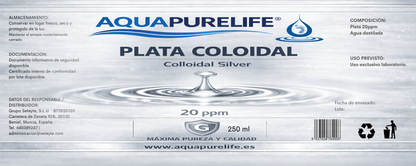Plata Coloidal – Vidrio Ámbar con Tapón Medidor | GaiaVitae