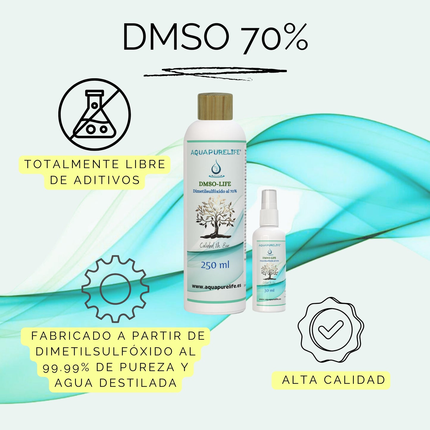 DMSO al 70% - 250 ml bote plástico Pharma