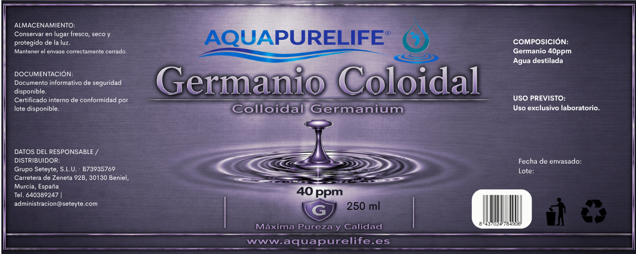 Germanio Coloidal 40 PPM – Vidrio ámbar | GaiaVitae