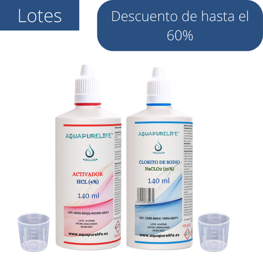 Clorito + Acido clorhídrico  bote plástico Pharma