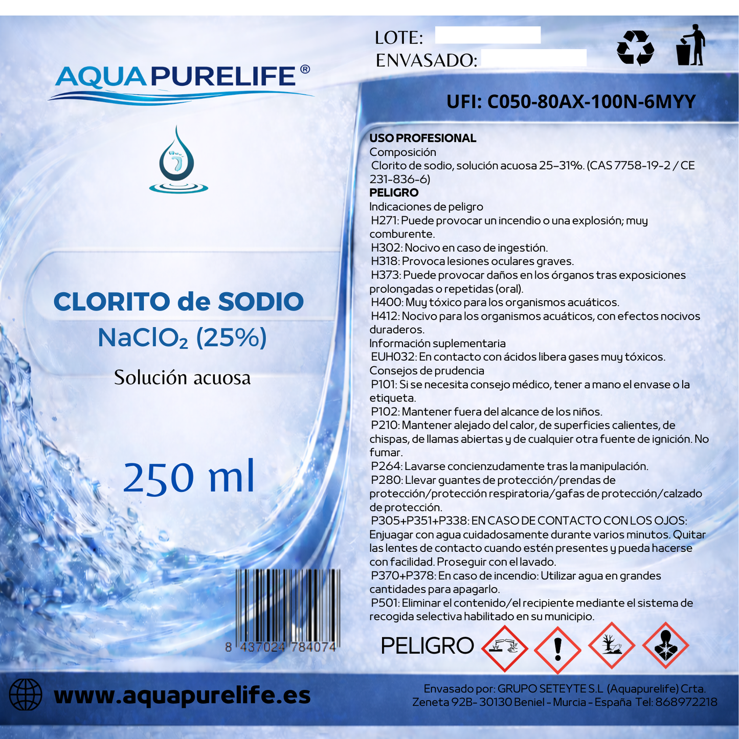 Chlorite + Activator Kit – HDPE | Aquapurelife
