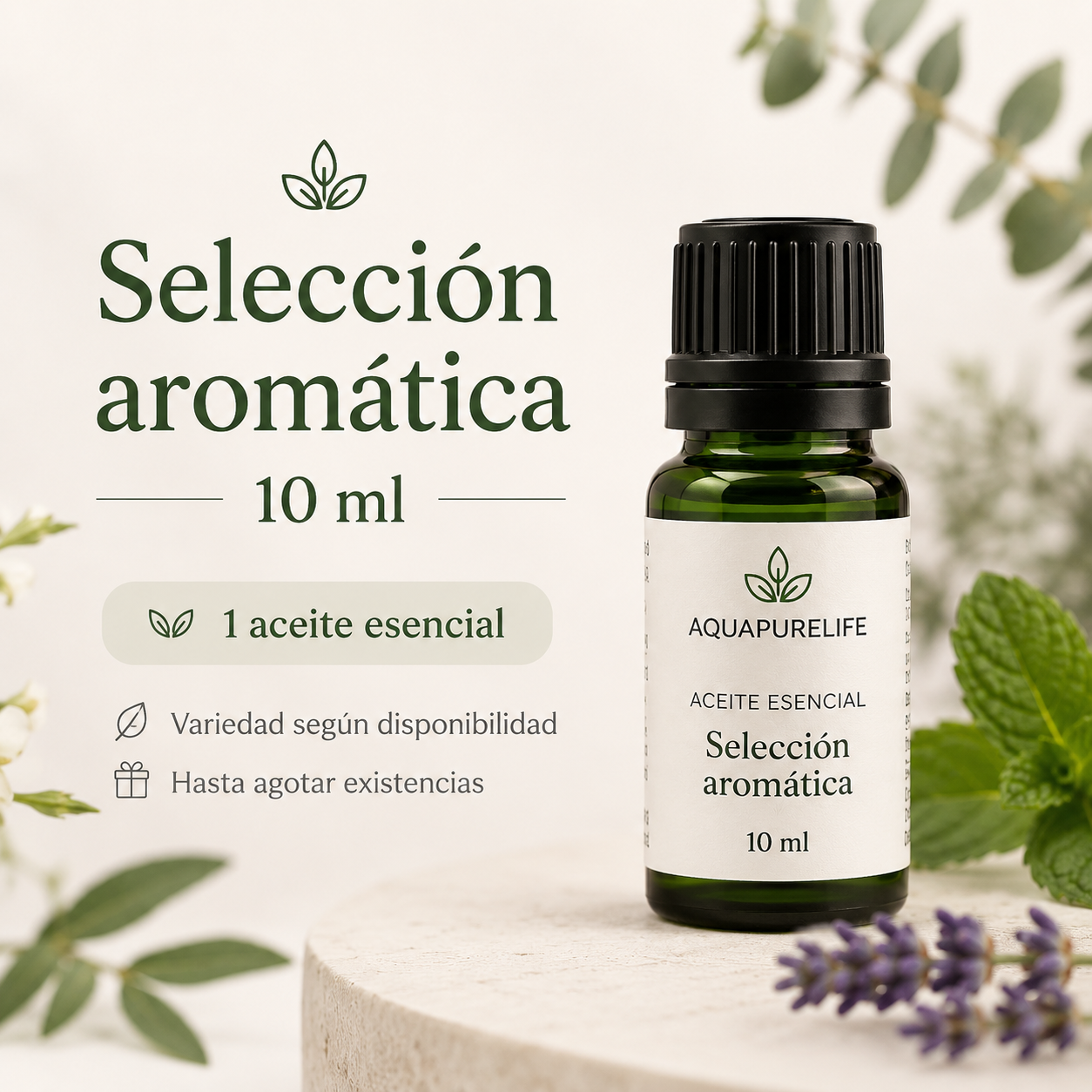 Detalle Aquapurelife · Selección aromática 10 ml