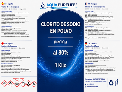 Clorito de Sodio en Polvo 80%  | Aquapurelife