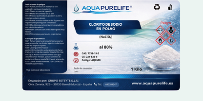 Clorito de Sodio en Polvo 80% – Grado Técnico | Aquapurelife