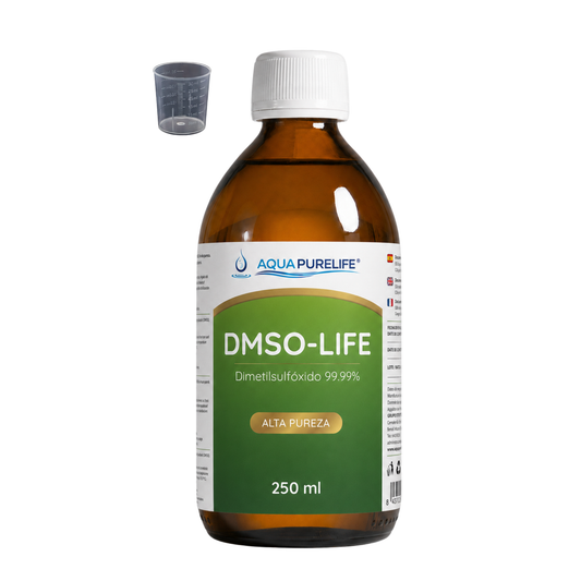 Kit DMSO Profesional: DMSO 99,9 % 1 L en vidrio ámbar Aquapurelife
