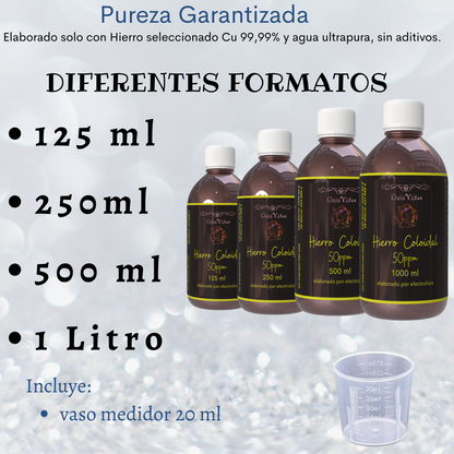 Hierro Coloidal – Vidrio Ámbar | Aquapurelife