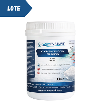 Lote Clorito de Sodio en Polvo 80% – Grado Técnico | Aquapurelife