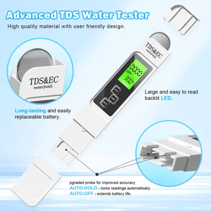 Medidor Digital de TDS para Agua – Alta Precisión | Aquapurelife - aquapurelife