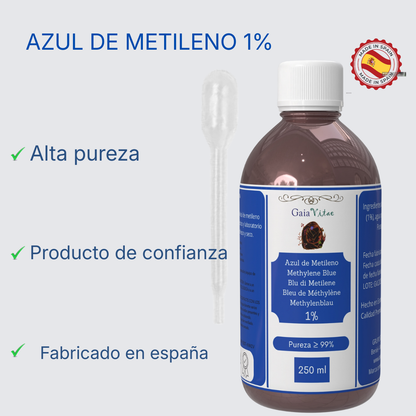 Methylene Blue 1% | Blue Glass with Dropper | Aquapurelife