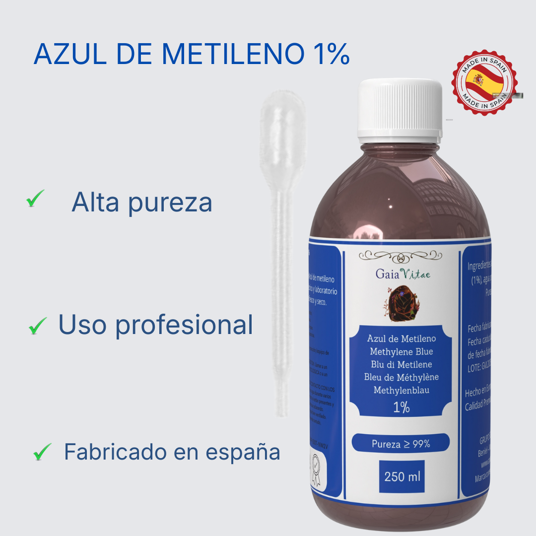 Methylene Blue 1% | Blue Glass with Dropper | Aquapurelife