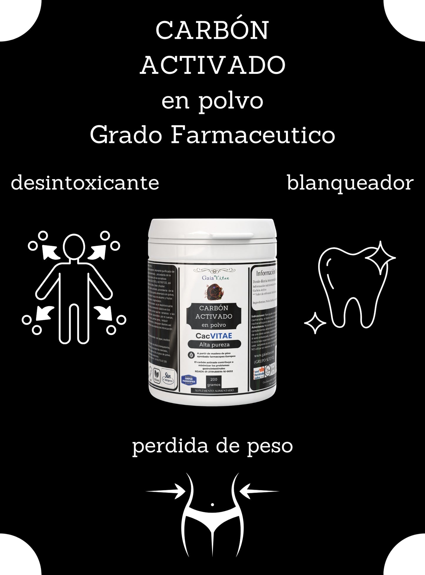 Carbón activado medicinal en polvo (Copia) (Copia)