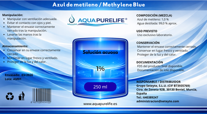 Methylene Blue 1% | Blue Glass with Dropper | Aquapurelife