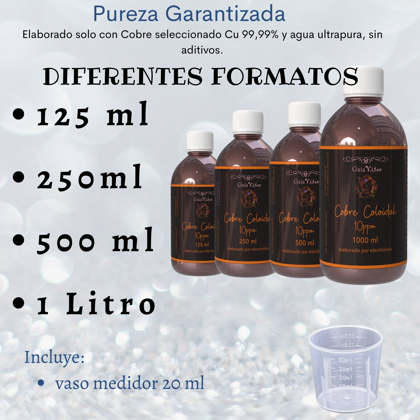 Cobre Coloidal – Vidrio con tapón medidor | Aquapurelife