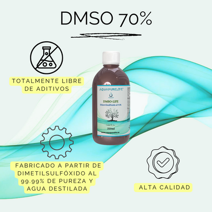 Lotes DMSO 70% – Vidrio Ámbar | Aquapurelife