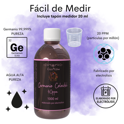 Germanio Coloidal 40 PPM – Vidrio ámbar | Aquapurelife