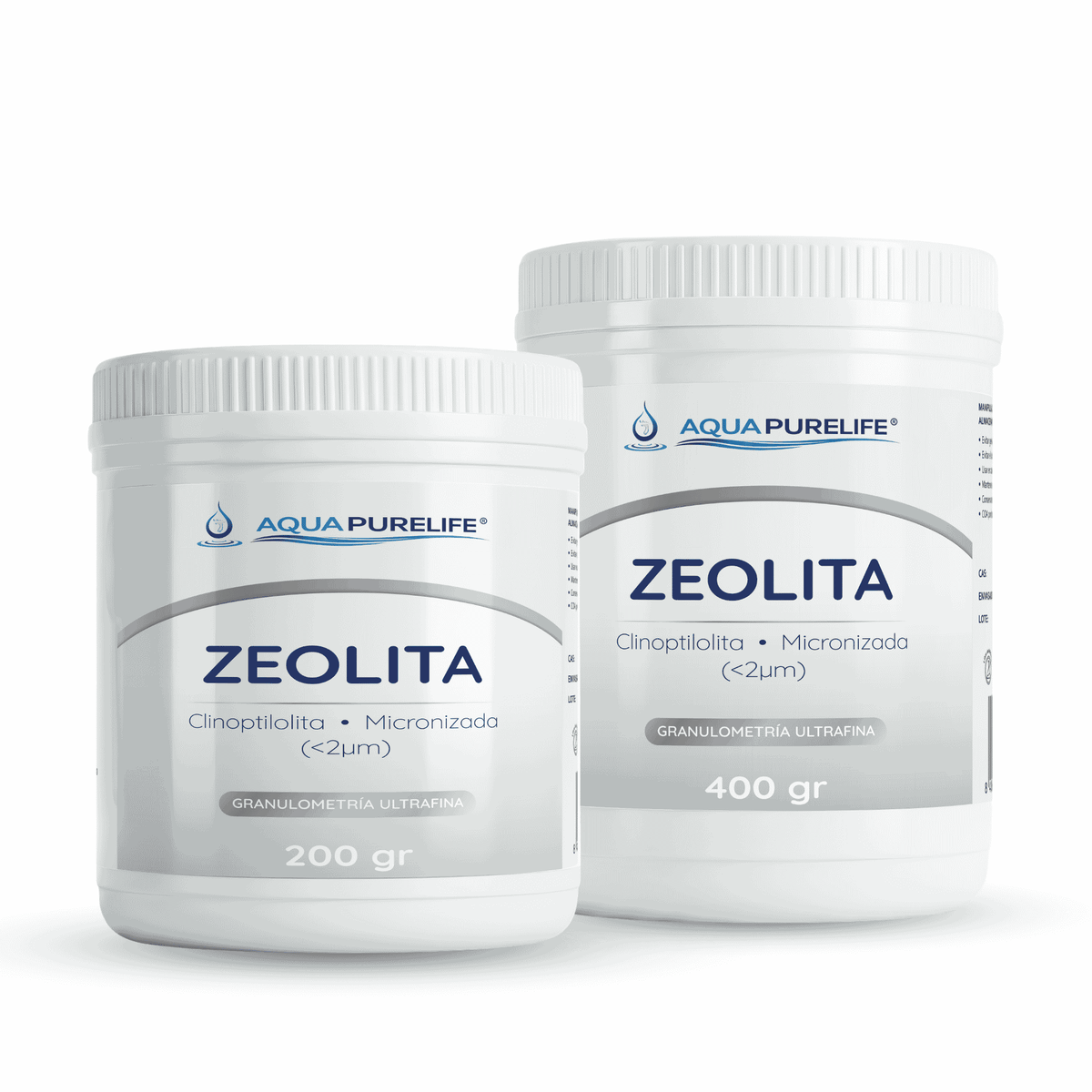 Zeolita clinoptilolita micronizada en botes de 200 g y 400 g – Aquapurelife